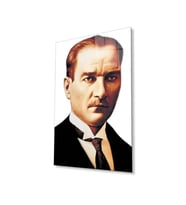 Atatürk Cam Tablo 4mm Dayanıklı Temperli Cam, Atatürk Glass Wall Art (Çok Renkli)