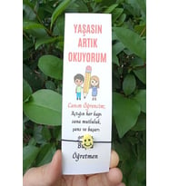 40 Adet Yaşasın Artık Okuyorum Yazılı Emoji Bileklik - Karne Hediyesi - İsimli
