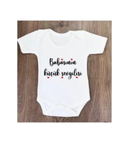 Yazılı Zıbın Babasının Küçük Sevgilisi Yazılı Bebek Zıbını