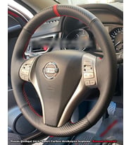 Nissan Qashqai 2012 2015 Araca Özel Direksiyon Kılıfı (KARBON NOKTA YÜZÜKLÜ)