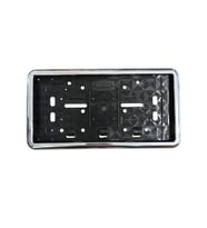 Çerçeveli Dikdörtgen Plakalık Plaka Altlığı Krom Nikelajlı 32X17cm 1 Adet
