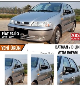 Fiat Palio Uyumlu (2003-2009) Batman Yarasa Ayna Kapağı (Parlak Siyah)