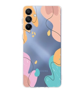 PrintiFy Samsung Galaxy A16 Uyumlu Kamera Korumalı Karışık Renkler Tasarımlı Şeffaf Kılıf