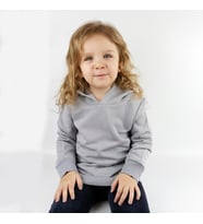 Çocuk Sweatshirt Kapüşonlu - Gri - Düz