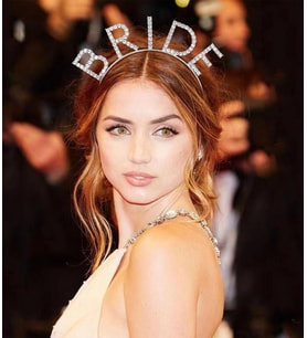 Bekarlığa Veda Kristal Taşlı Gümüş Bride Tacı (Çok Renkli)