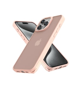 Newface Apple iPhone 15 Pro Kılıf Elegant Kapak - Pudra