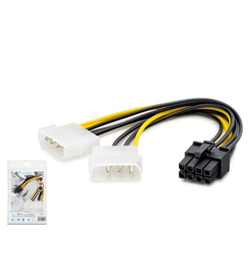 Sata To 8 Pin Ekran Kartı Power Kablosu - Siyah Hdx5504
