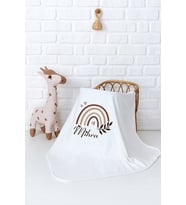 Pia Baby Premium %100 Pamuk Çift Kat Penye Bebek Battaniyesi 80x80 cm 5086-11 (Krem)