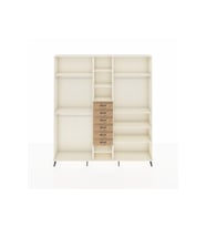 Arges Dolap 10 Raflı 6 Çekmeceli 3 Askılı 220x30x243 Aytaşı-Aytaşı/Çam