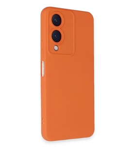 ERTAN Vivo Y17S Kılıf Nano içi Kadife Silikon - Turuncu