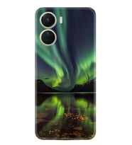 Vivo Y16 Kılıf Resimli Desenli Baskılı Silikon Kuzey Işıkları 1327
