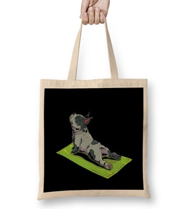 French Bulldog Yoga Bez Çanta Uzun Saplı