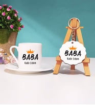 Baba Türk Kahvesi Fincanı ve Anahtarlık Hediye Seti