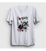 Presmono Unisex Beyaz Tanjiro Nezuko V2 Anime Demon Slayer Kimetsu No Yaiba T-Shirt 308970tt