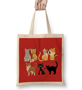 Cat Lover Gifts For Women MEN Bez Çanta Uzun Saplı