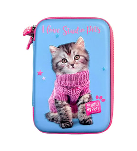 STUDİO PETS PT-7785 eva kalem çantas KEDİLİ-MAVİ