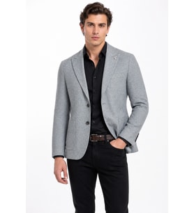 Erkek Tek Spor Ceket 4 Drop Çift Yırtmaçlı Mevsimlik BGL-ST05460