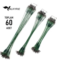 Valkyrie 60 Adet Çelik Fishing Leader Seti – Paslanmaz Çelik Olta Halatı Lider Teli 3 Boy Karışık