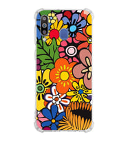 PrintiFy Samsung Galaxy M30 Uyumlu Retro Color 2 Baskılı Şeffaf Köşe Korumalı Antişok Kılıf