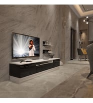 Decoraktiv Trendstyle 4S Slm Tv Ünitesi Tv Sehpası - Beyaz Siyah (Siyah - Beyaz)