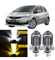 Honda Jazz 2009-2019 Uyumlu Mercekli Far Ampulü Led Xenon Sarı-Beyaz Far Şimşek Etkili Uzun Kısa