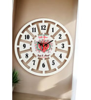 Sevgiliye Hediye Duvar Saati 40cm 041 (Beyaz)