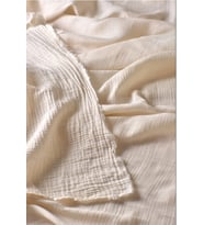 Doğal Muslin - Çift Katlı Muslin - Ham Kumaş - Organik Kumaş - Konfeksiyon Muslin Battaniye (Ekru)