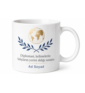 Uluslararası İlişkiler Okuyanlara Diplomatik Çözümler Siyaset Kupa Hediye Bardak