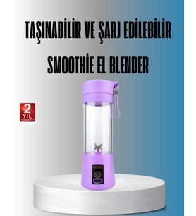 Şarjlı 380ml Portatif Smoothie Blender Usb Mini Shake Yapıcı