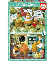 Educa Puzzle - 2x20 Parça Orman Masalları - 3-5 Yaş Kız ve Erkek Çoduk