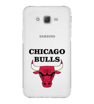 Samsung Galaxy J7 Uyumlu Kamera Korumalı Kapak Chicago Bulls Tasarımlı  Şeffaf  Kılıf