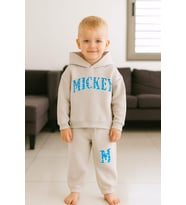 Cg Kids Mickey Süzüne Nakışlı Erkek Çocuk 3 iplik Şardonlu Alt Üst Takım Süper Kalite (Çok Renkli)