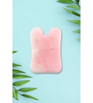 Pembe Kuvars Doğal Taş Gua Sha Yüz Masaj Aleti