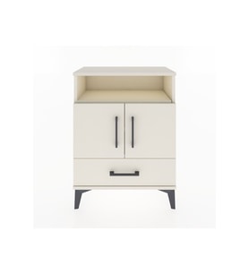 Arges Komodin 3 Raflı Tek Çekmeceli 2 Kapaklı 60x30x80 Aytaşı-Aytaşı