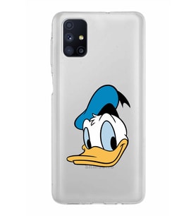 Samsung Galaxy M51 Kapak Donald Duck Tasarımlı Şeffaf Silikon Kılıf
