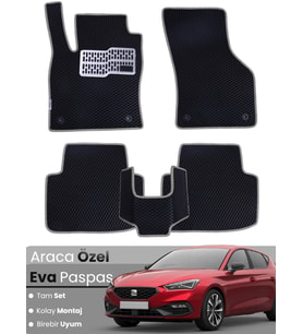 SEAT LEON KL (2020-2024) Uyumlu EVA Paspas Tam Set–Oto Paspas,Araca Özel,Kolay Montaj