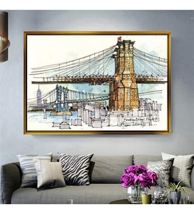 Altın Çerçeveli dekoratif tablo l229 (Gold)