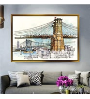 Altın Çerçeveli dekoratif tablo l229 (Gold)