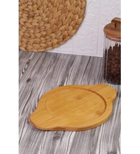 Bambum Pade - Yuvarlak Sahan 18 cm Bambu Altlık