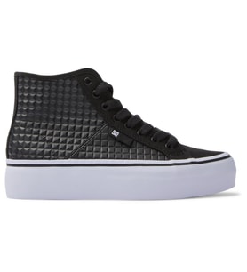 DC Shoes ADJS300296 Manual Hi Platform Battleship/Gum Kadın Sneaker (Siyah)