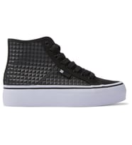 DC Shoes ADJS300296 Manual Hi Platform Battleship/Gum Kadın Sneaker (Siyah)