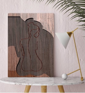 BK Home Woman Line Tasarımlı Kanvas Tablo-8