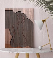BK Home Woman Line Tasarımlı Kanvas Tablo-8