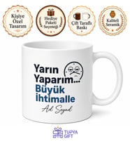 Procrastination Yarın Yaparım Esprili Kupa Bardak Erteleme Uzmanına Hediye