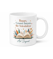 Öğrenciye Hediye Motivasyon Temalı Baskılı Porselen Kupa Bardak Hediye