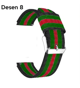 22MM Gear S3 Watch 4 -GT2 GT2E 46MM Kayış Kordon Nylon Watch 3 45MM-(5775) — Renk: Desenli 8