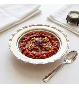 Shark Anatolia Premium Kalın Bakır Derin Meze, Kahvaltı ve Çerez Sunum Tabağı 15 cm Beyaz, Çirtik Kenarlı Osmanlı Stil Şef Sunum Serisi