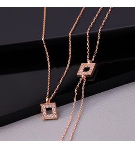 925 Ayar Gümüş Minimalist Kolye Bileklik Set