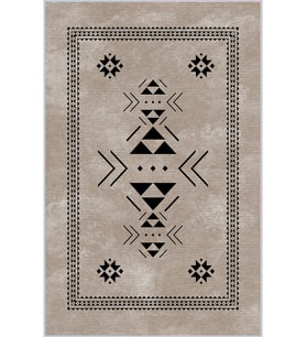 Eliana Home Baskılı, Yıkanabilir Kaymaz Taban Salon Halısı LNA0159-SD858 100x150 cm (Kahverengi)