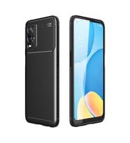 Oppo Reno A54 4G Kılıf Karbon Silikon Case (Siyah)